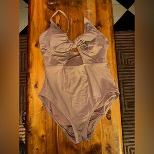 GAP Brown Cutout One-Piece Swimsuit Sz M